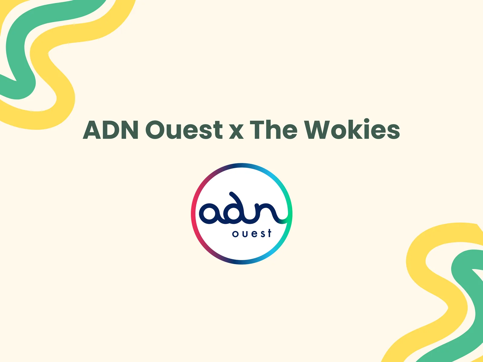 Visual "ADN Ouest x The Wokies" with the ADN Ouest logo