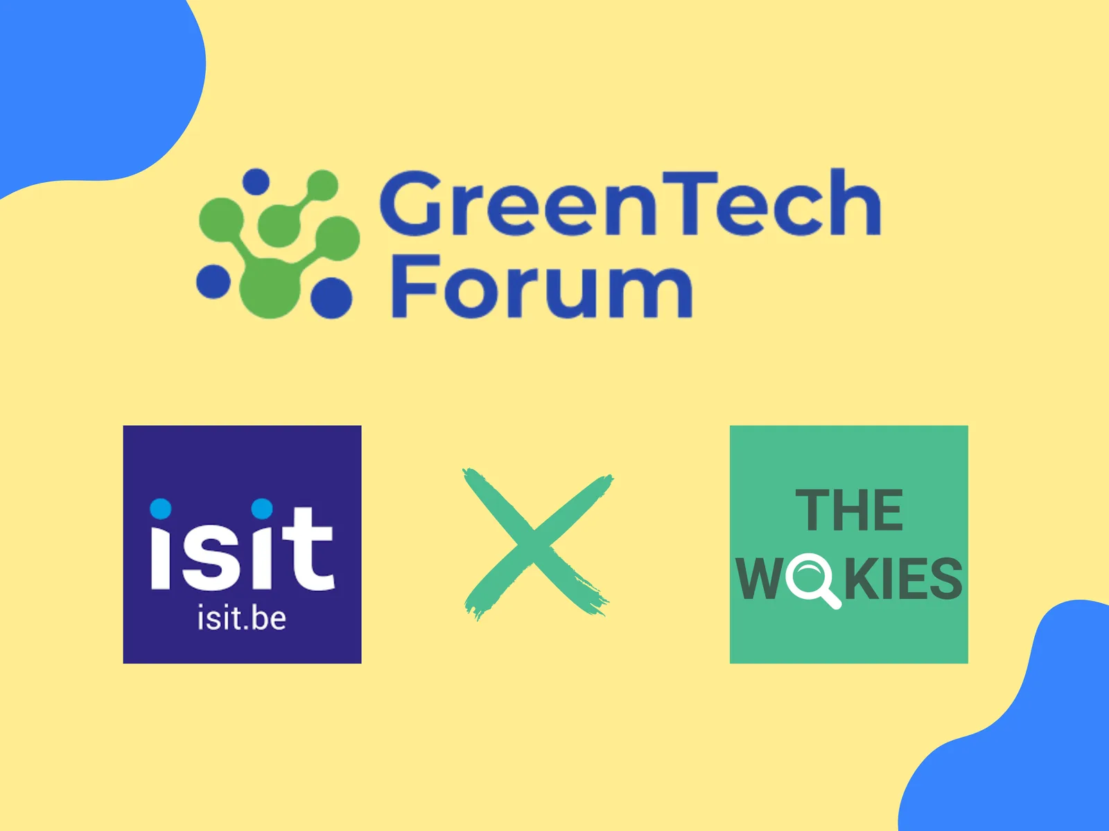 Logos of the GreenTech Forum, ISIT Belgium and The Wokies